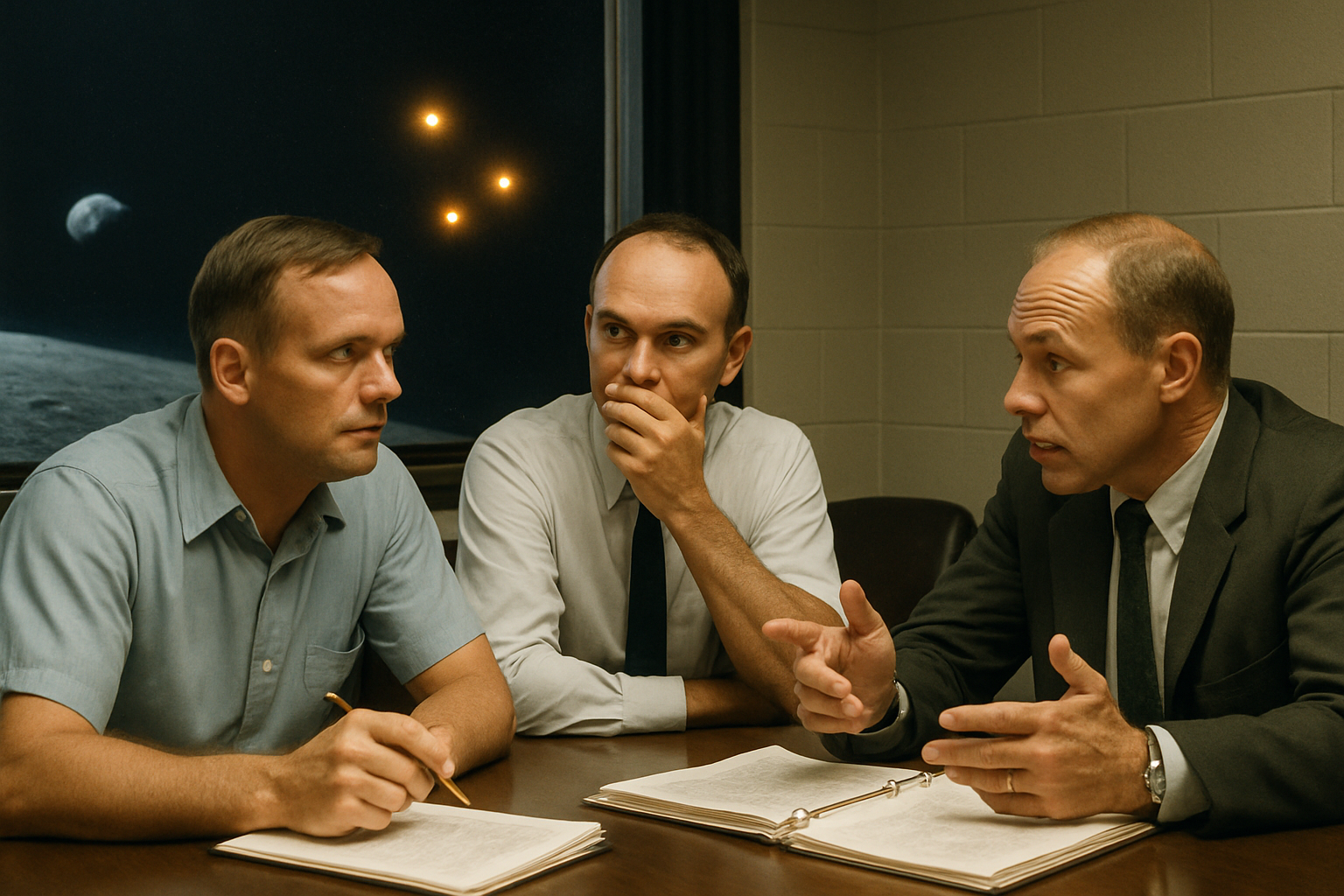 AI illustration of the Apollo 11 Technical Crew Debriefing incident (2)