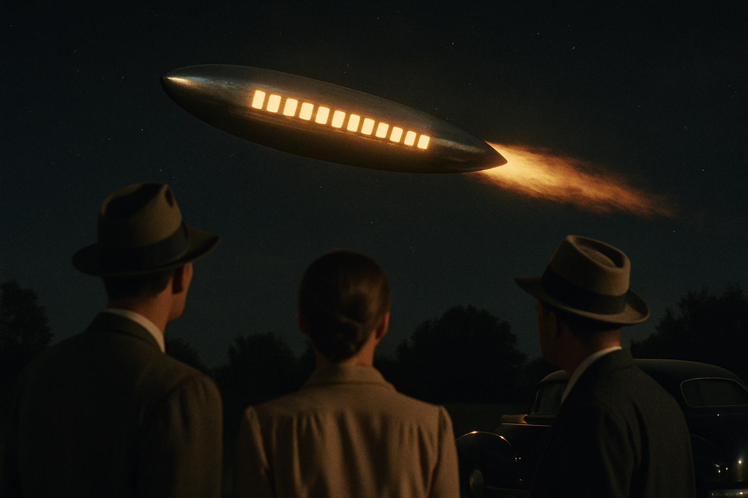 AI illustration of the Chiles-Whitted UFO encounter incident (2)