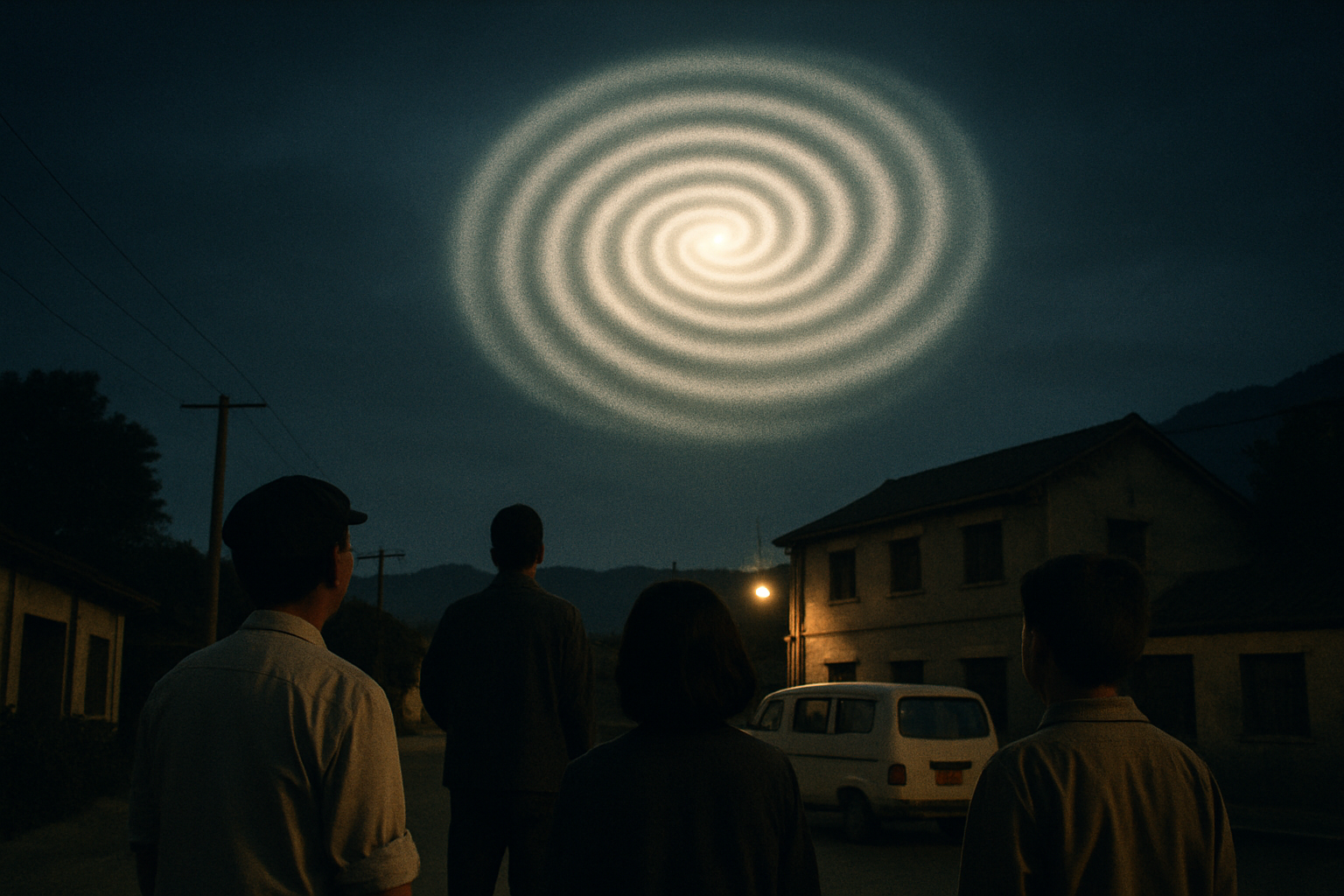 AI illustration of the 1981 southwestern China spiral object (24 July 1981 spiral event) incident (2)