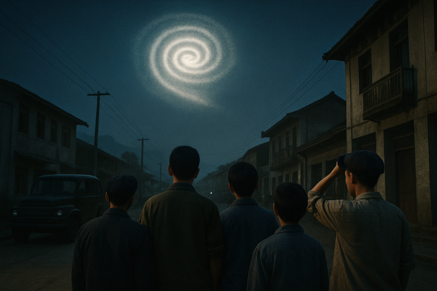 AI illustration of the 1981 southwestern China spiral object (24 July 1981 spiral event) incident (3)