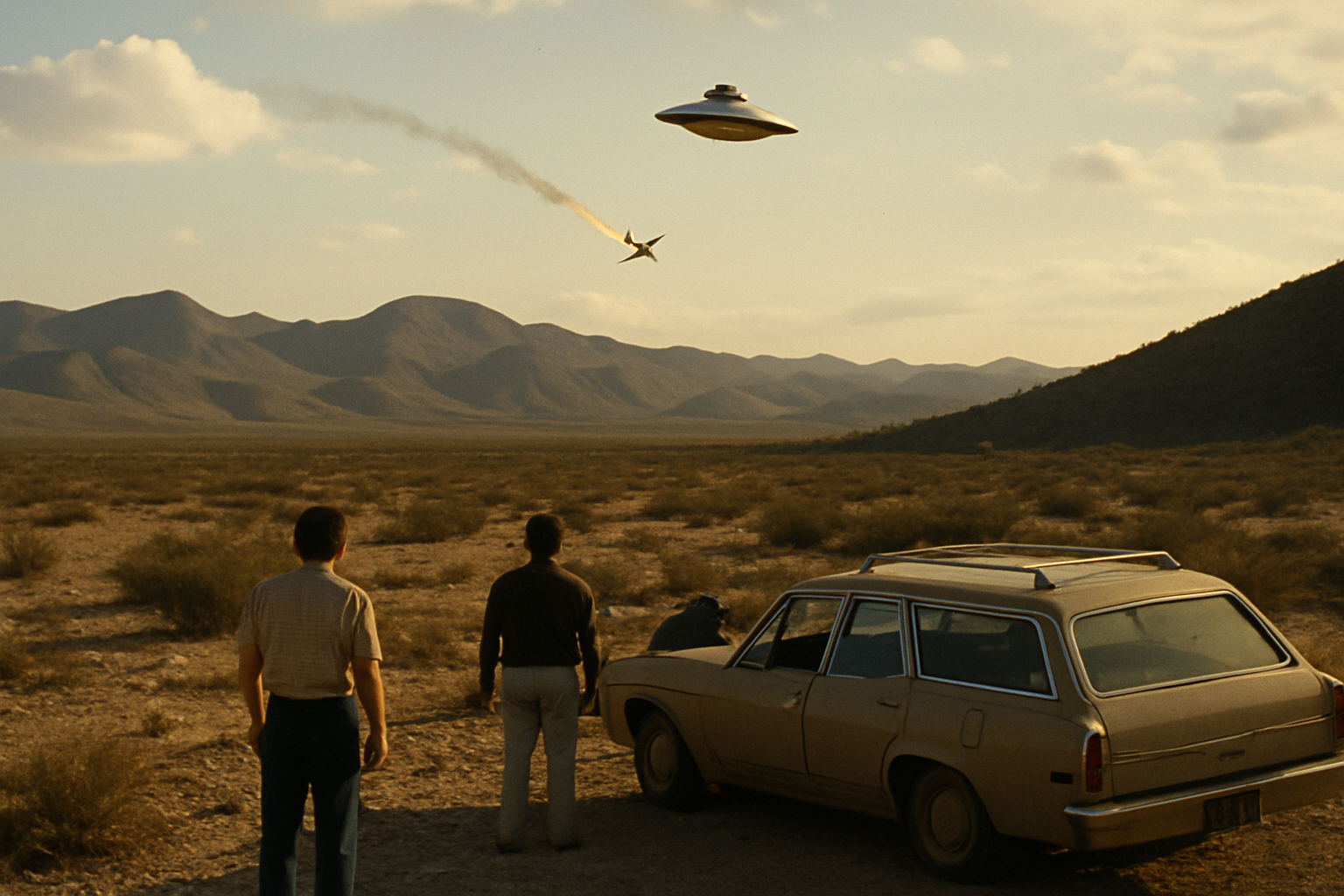 AI illustration of the Coyame UFO incident (1974) incident (1)