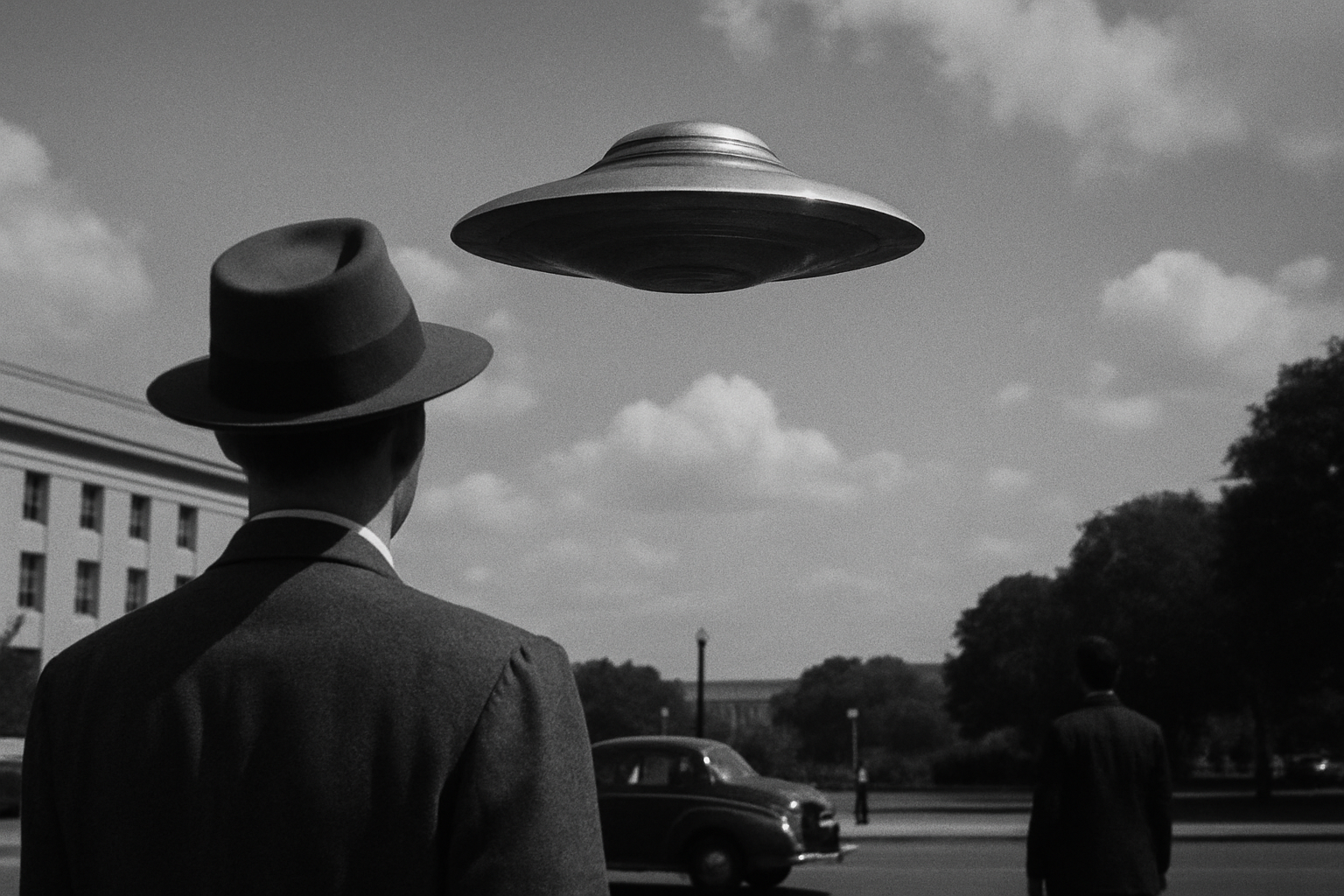 AI illustration of the FBI 62-HQ-83894: The Flying Saucers Master File incident (2)