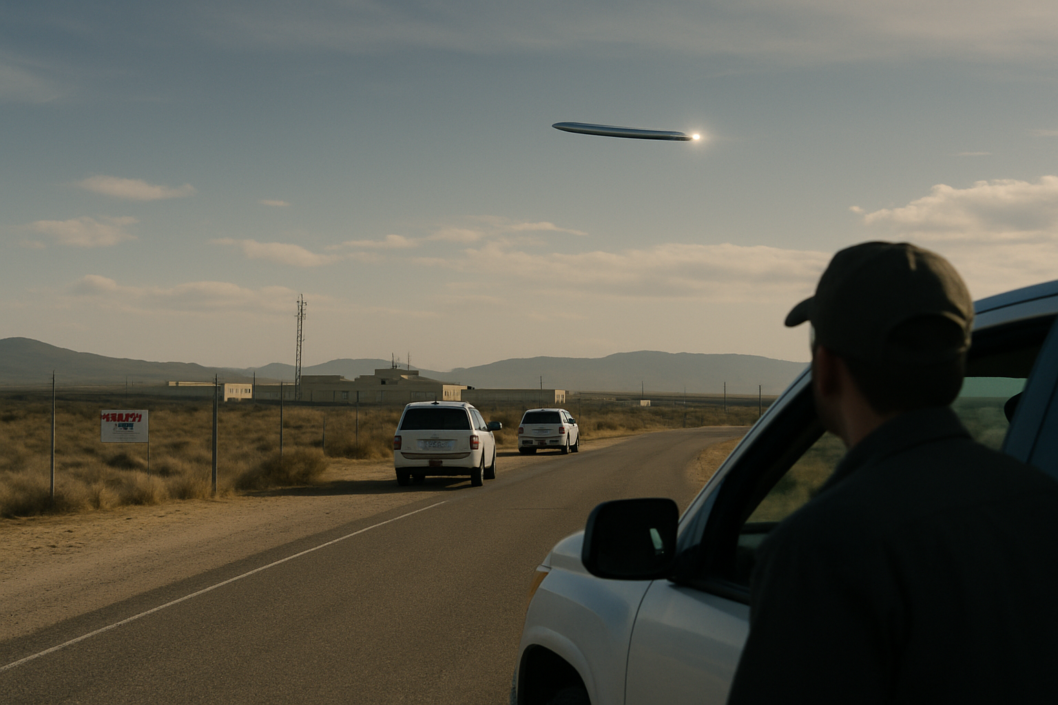 AI illustration of the FBI Serial-4: Linear gray object that vanished mid-air incident (1)