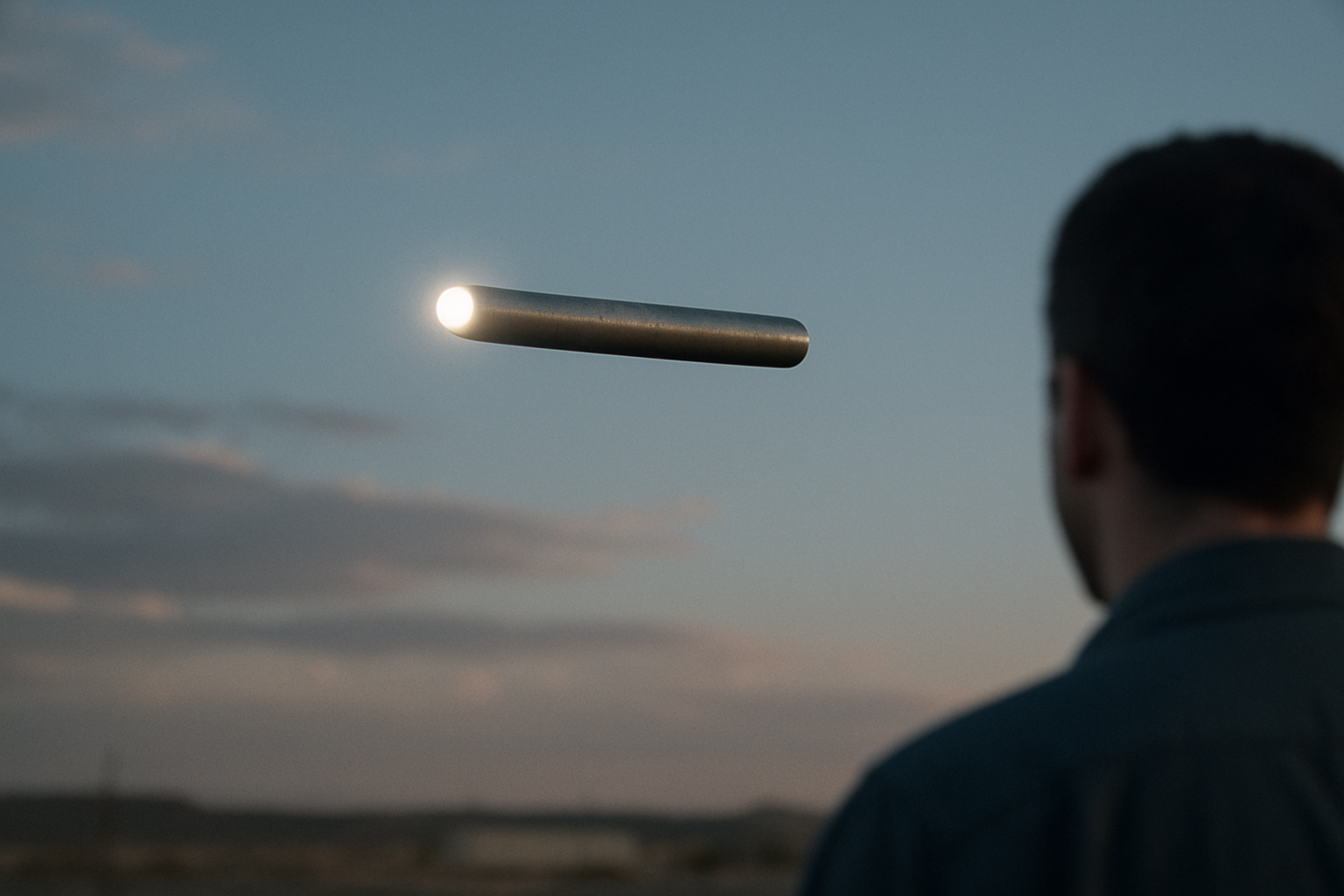 AI illustration of the FBI Serial-4: Linear gray object that vanished mid-air incident (2)