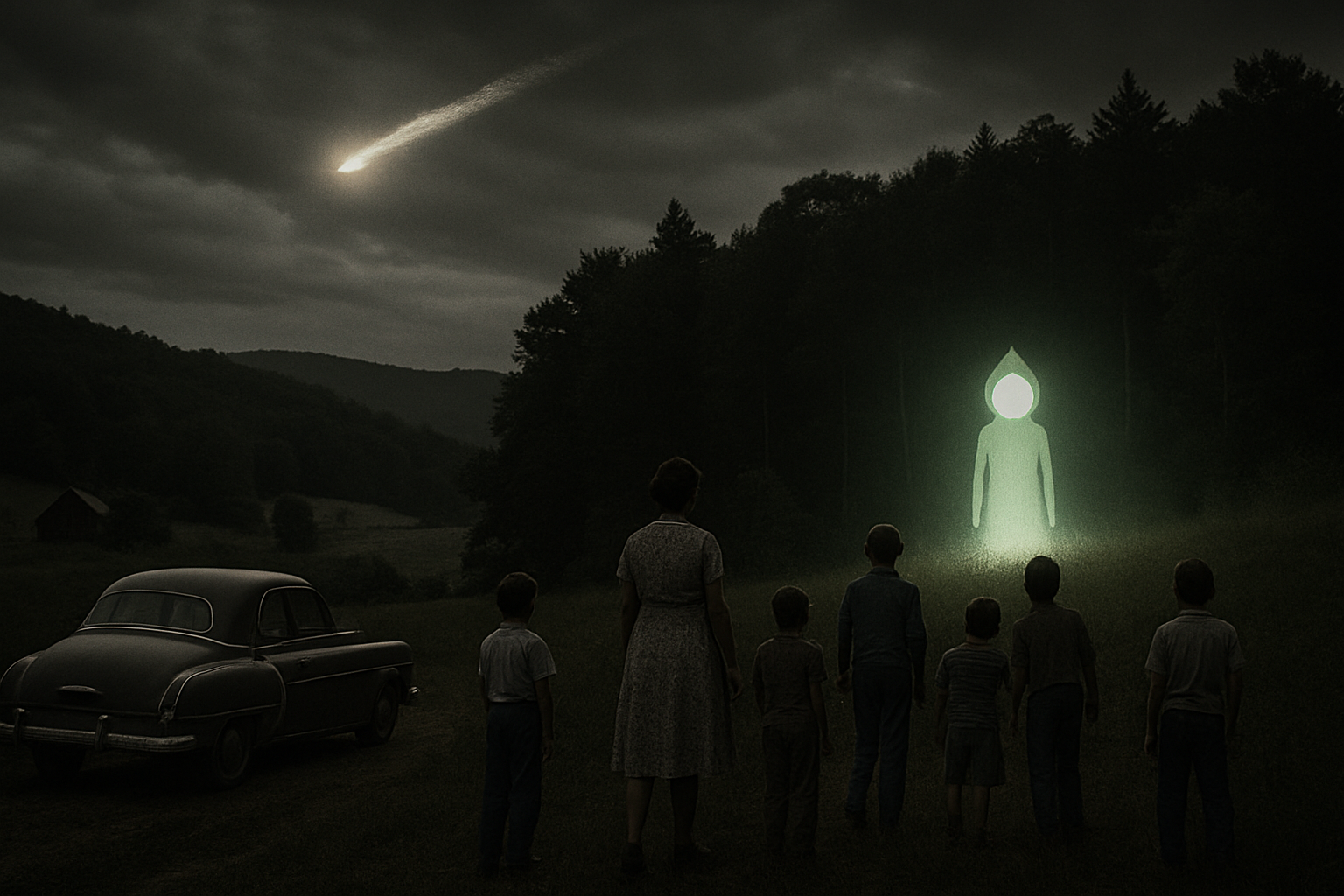 AI illustration of the The Flatwoods Monster (1952) incident (1)