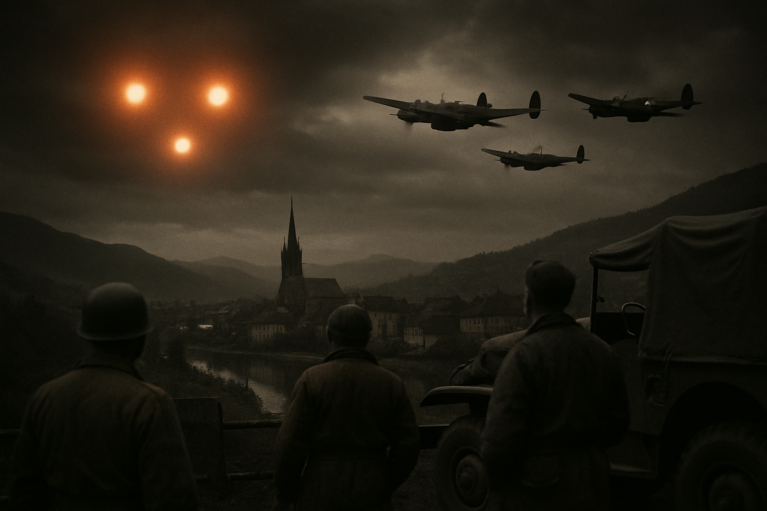 AI illustration of the Foo fighters (1944) incident (1)