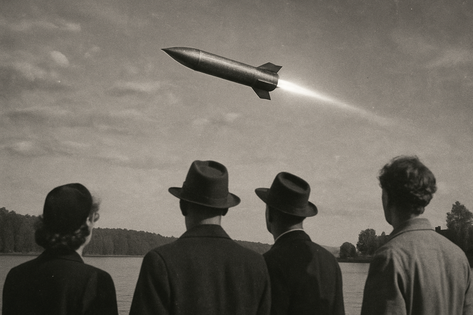 AI illustration of the Ghost Rockets (1946) incident (2)