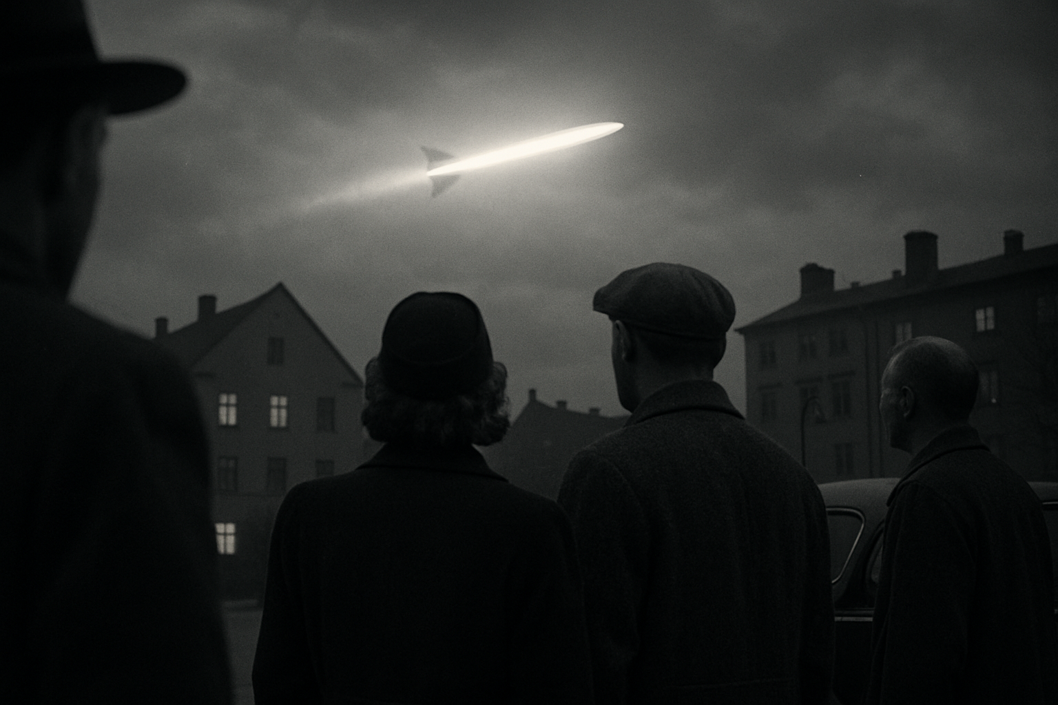 AI illustration of the Ghost Rockets (1946) incident (3)