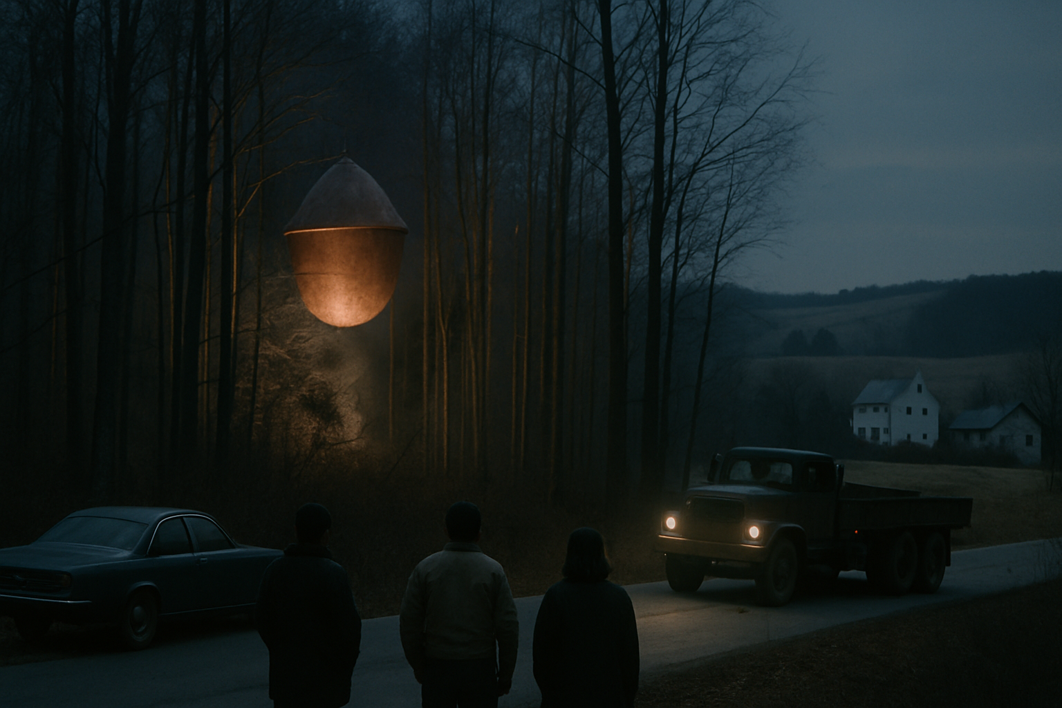 AI illustration of the The Kecksburg UFO Incident (1965) incident (1)