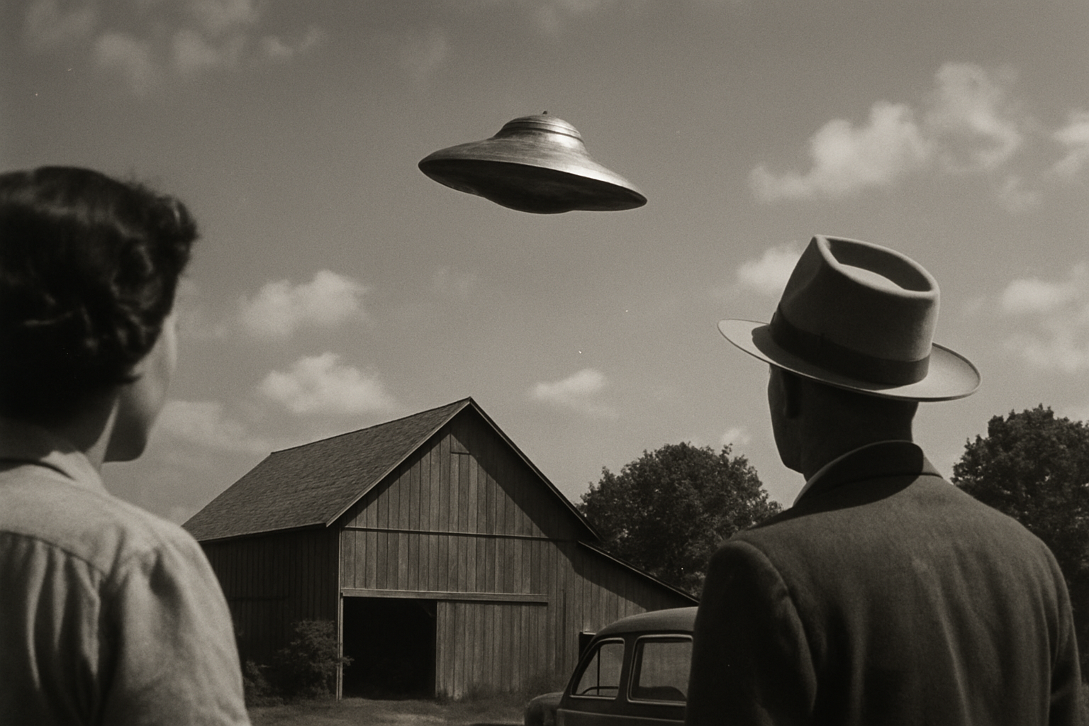AI illustration of the McMinnville UFO photographs incident (2)