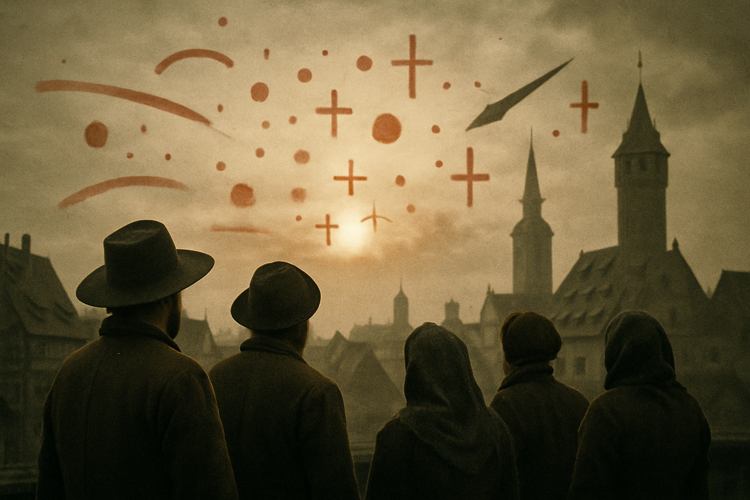 AI illustration of the 1561 celestial phenomenon over Nuremberg incident (3)