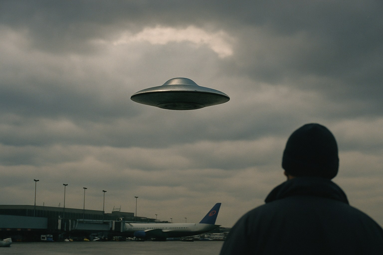 AI illustration of the 2006 O'Hare International Airport UFO sighting incident (2)