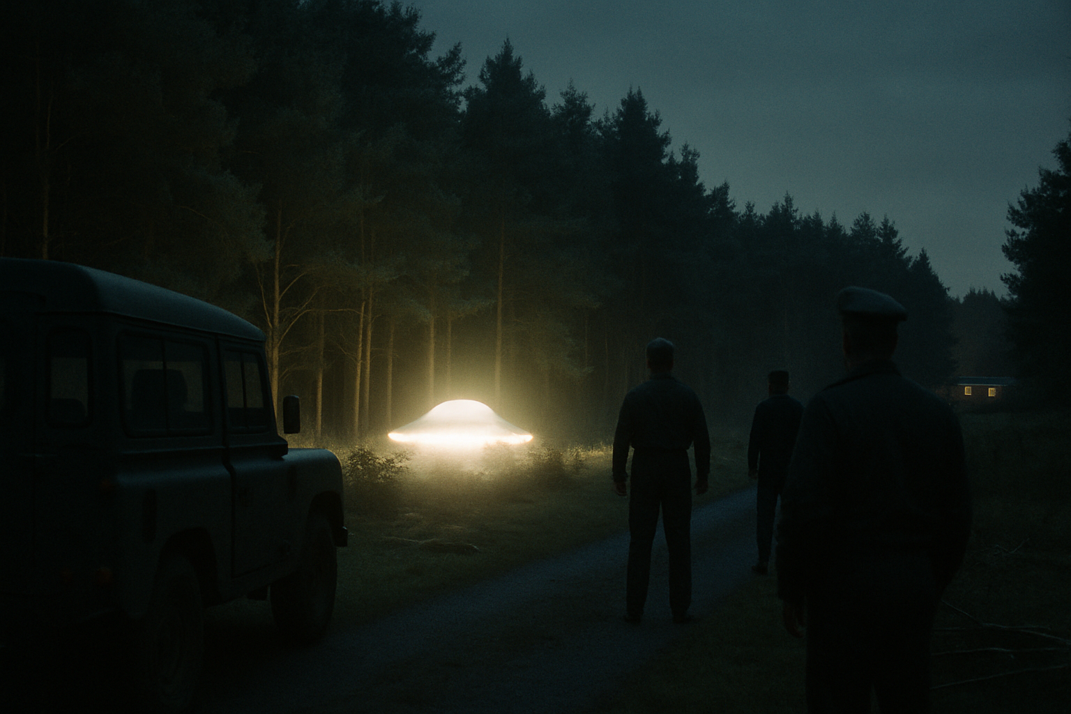 AI illustration of the The Rendlesham Forest Incident (1980) incident (1)