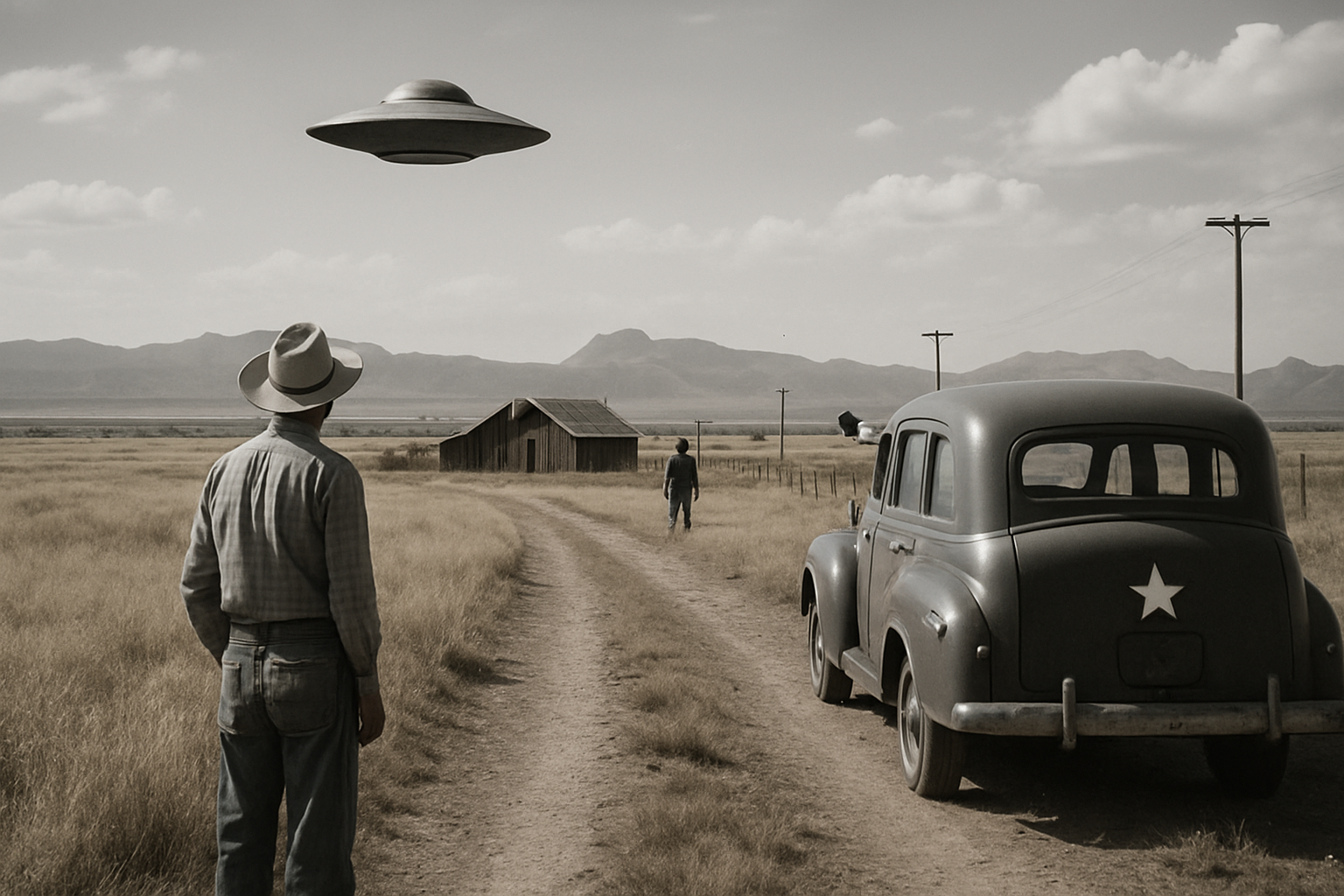 AI illustration of the The Roswell Incident (1947) incident (1)