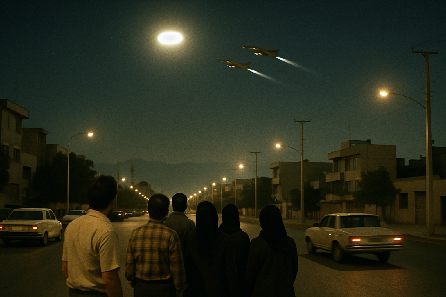 AI illustration of the 1976 Tehran UFO incident incident (1)