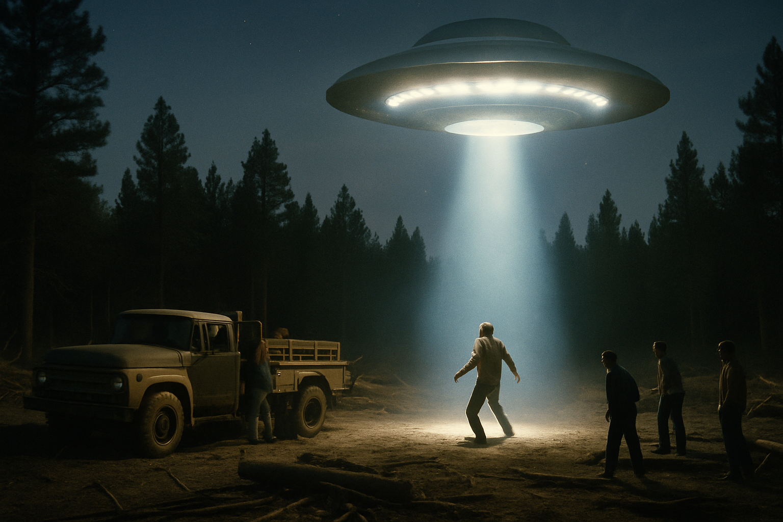 AI illustration of the Travis Walton UFO incident (the Walton experience) incident (1)