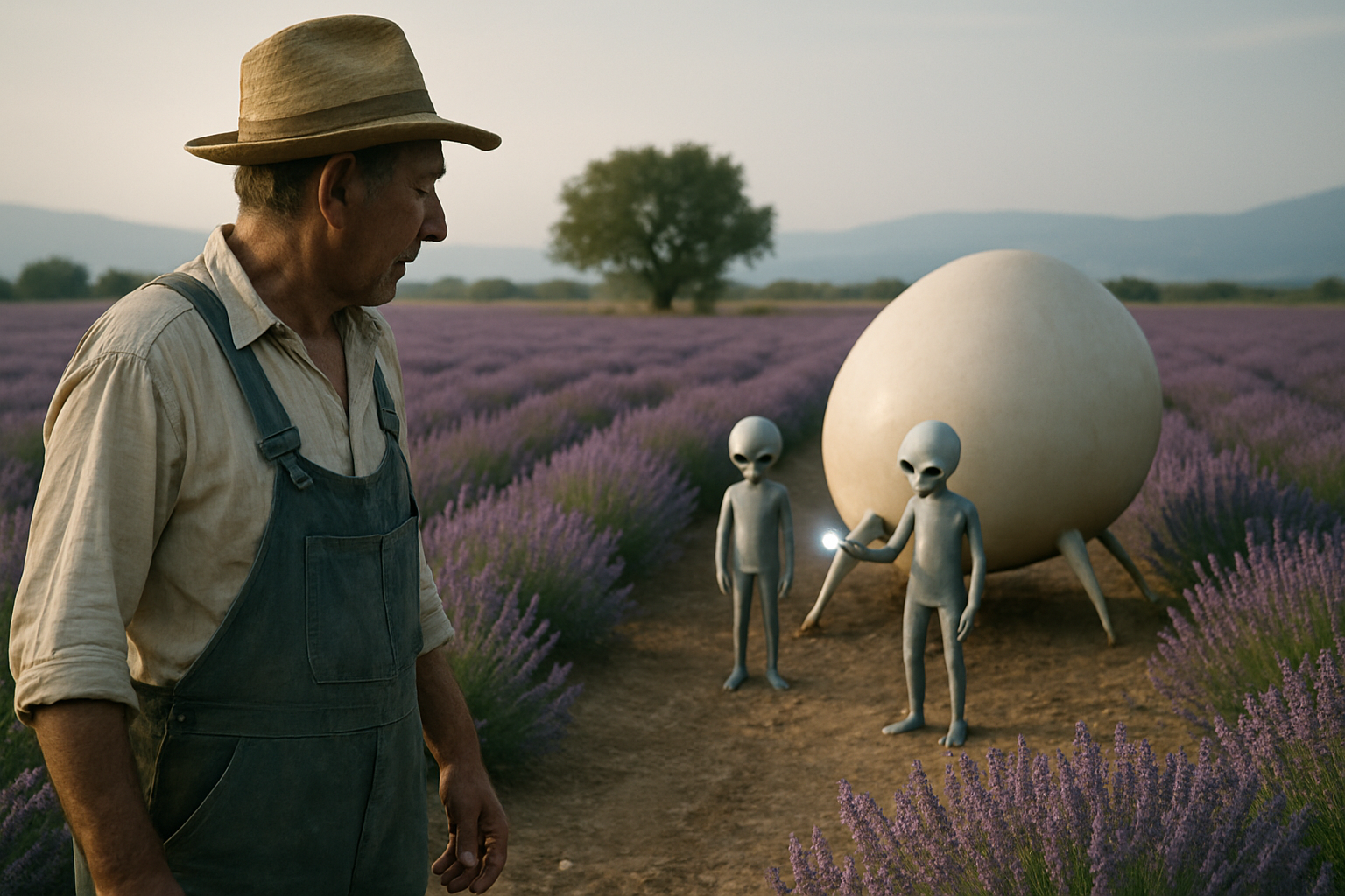 AI illustration of the Valensole UFO incident incident (2)