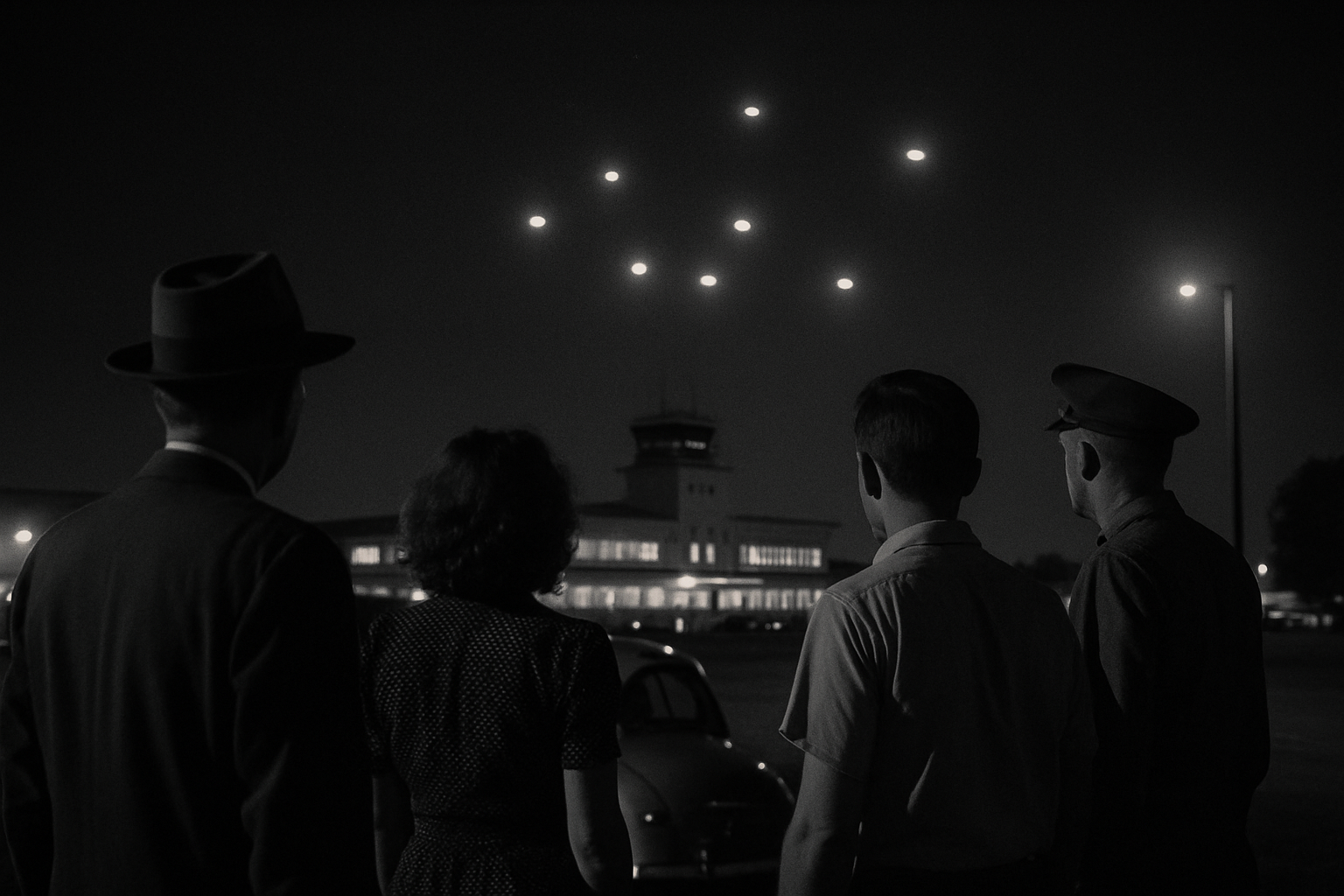 AI illustration of the 1952 Washington, D.C. UFO incident incident (3)